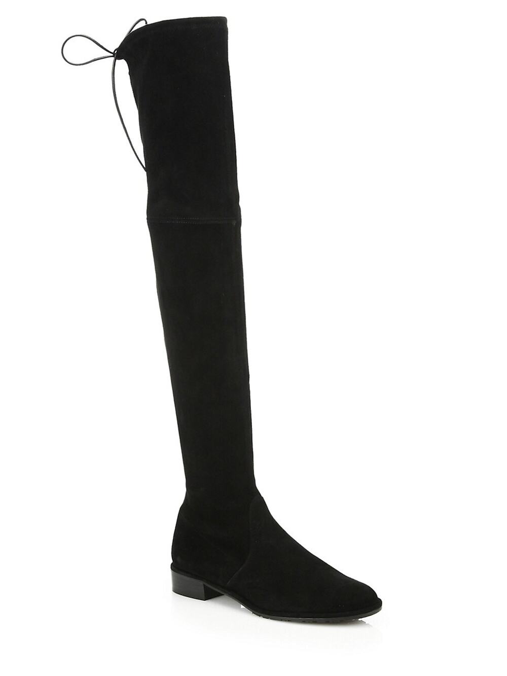 Stuart Weitzman Suede Black Lowland Thigh High Boots Size 7.5